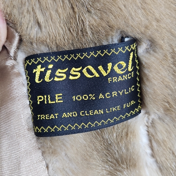 Tissavel France Vintage Faux Mink Fur Jacket Made In England Sz XL Excellent Con - Picture 4 of 16